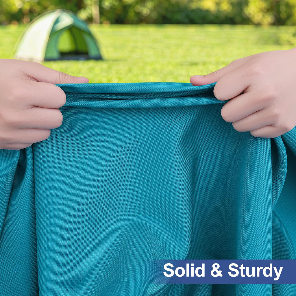 homing Rectangle Table Cloth Cover, Waterproof Polyester Elastic Fitted Tablecloth, Fits for 6 Foot Folding Tables, Washable Table Protector for Picnic, Camping, Outdoor (Teal, 30" x 72")