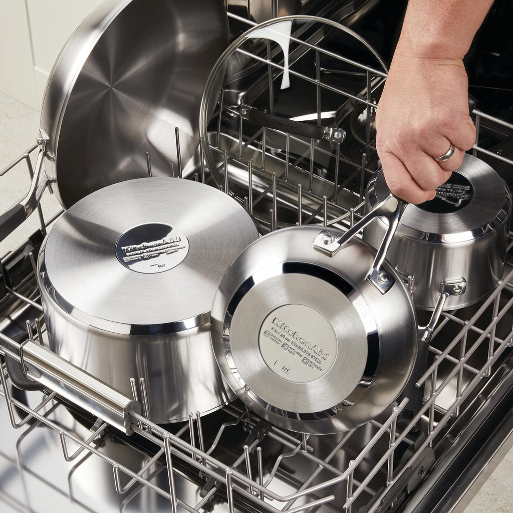 KitchenAid Induction Stock Pot with Lid, 8-Quart, Stainless Steel Stew Pot