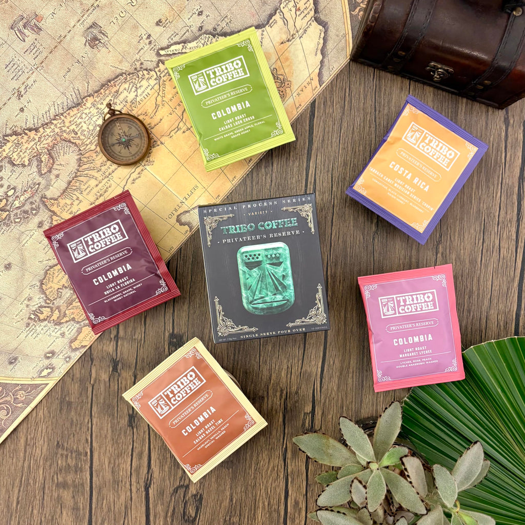 TRIBO Coffee Single-Serve Pour Over Packets, Assorted Privateer Reserve