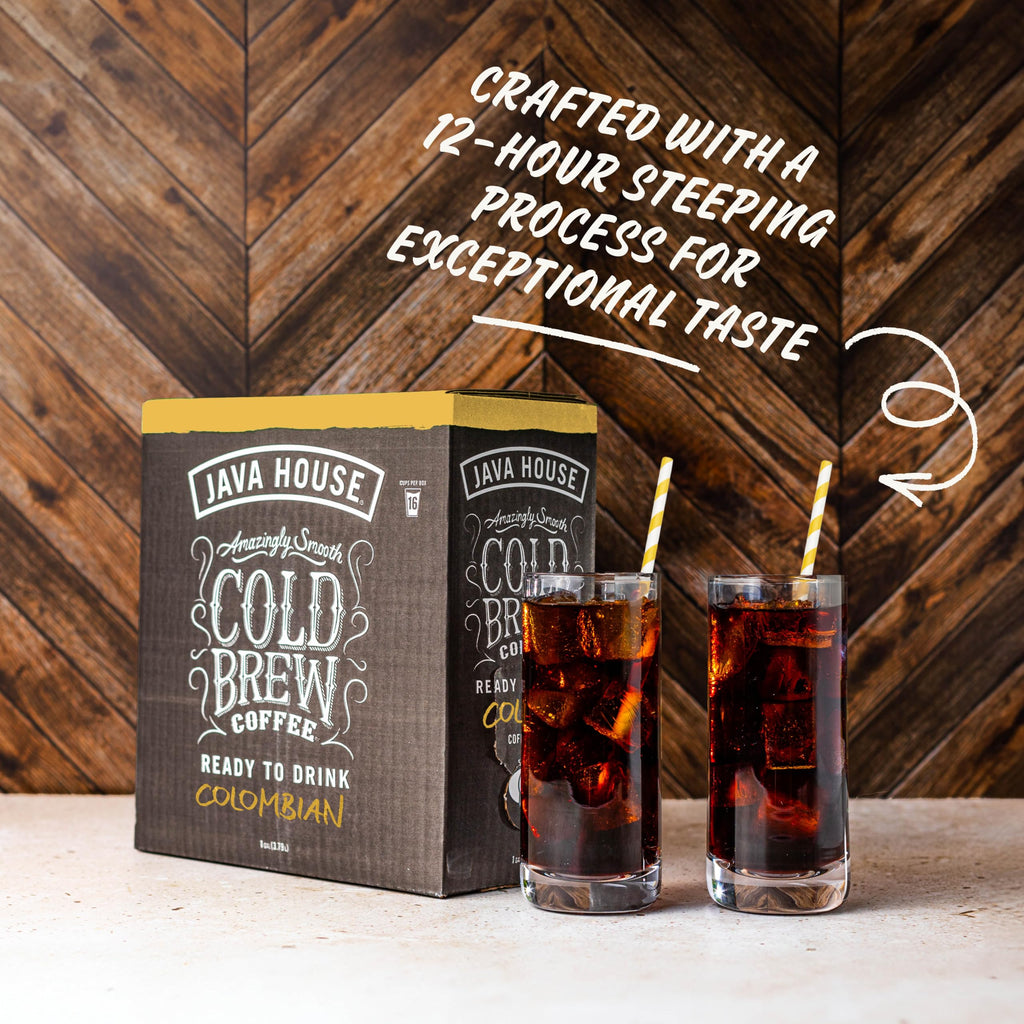 Java House Cold Brew Coffee On Tap, (128 Fluid Ounce Box) Not a Concentrate, No Sugar, Ready to Drink Liquid (Colombian Roast)