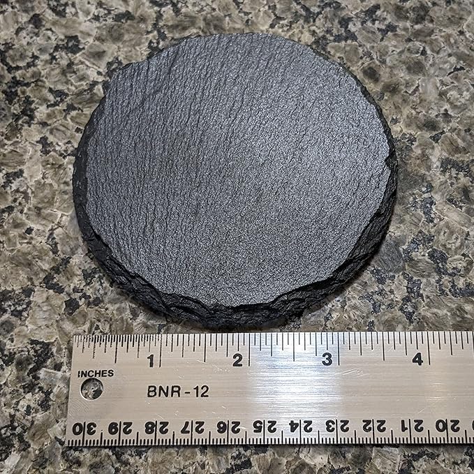 Ride The Fire: Flaming Chopper Motorcycle Coasters - Round Slate - Set of 8