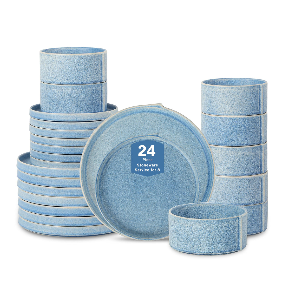 Stone Lain Bao 4-Piece Salad Plate Set Stoneware, Beige