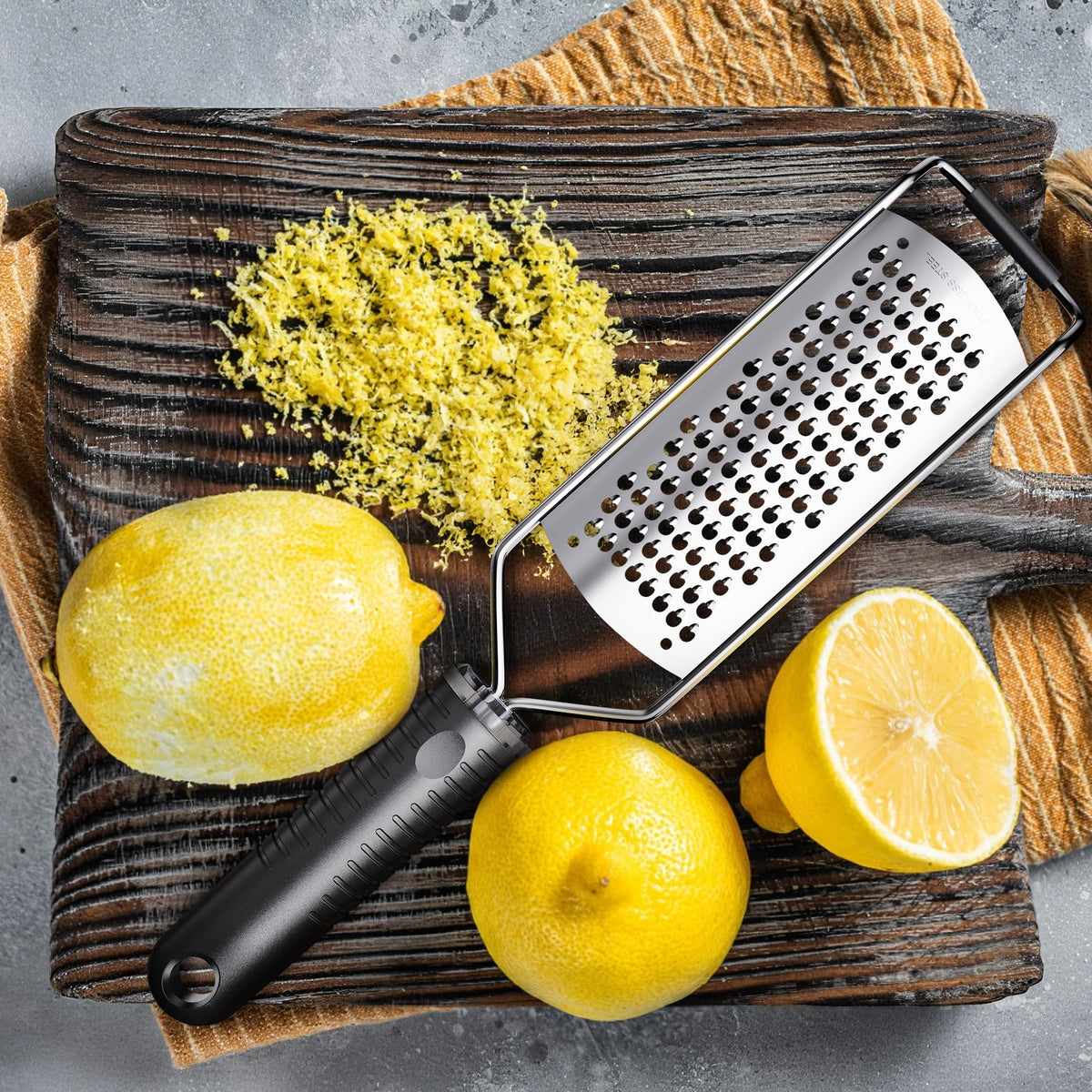 Cheese Grater with Non-Slip Handle, L12" X W2.5", Coarse Grater