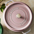 Staub Cast Iron 5.5-qt Round Cocotte - White Truffle, Made in France