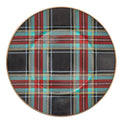 MACKENZIE-CHILDS Enamel Dinner Plate, Decorative Dinnerware Plate, 10 Inches, Set of 1, Black Tartan
